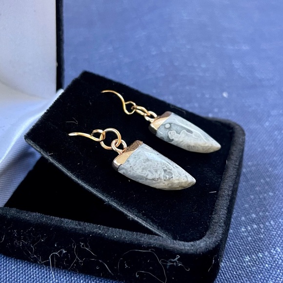 🌻NIB Howlight Gold Dipped Faceted Gemstone Fang Earrings🌻 - Picture 7 of 15